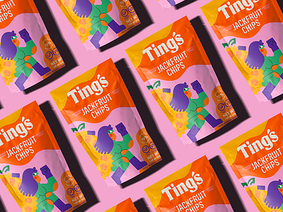 Adobe CoCreate: Ting's Jackfruit Chips adobe cocreate design illustration ilustración jhonny núñez packaging rbranding tings