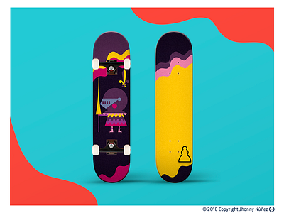 FUTUR POP ART 01 colombian graphic design illustration ilustración jhonny núñez skateboard ui ux