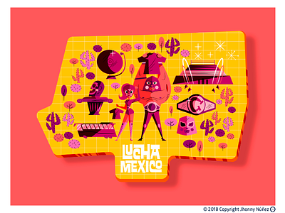 LUCHA MEXICO artist on dribble best illustration character design flat illustration inspiration