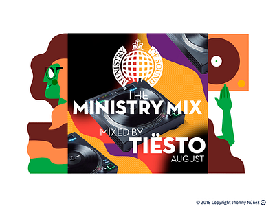 MINISTRY MIX collateral colorpalette contemporary flat illustration illustration ilustración jhonny núñez muic packshot pantone