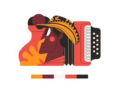 PANTOENERO 29 character design colombia colombian color palette design flat graphic design illustration ilustración jhonny núñez pantoenero2019 sombrero vallenato vector vueltiao