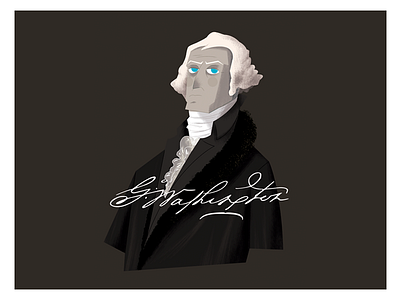 GENERAL WASHINTON america george washinton illustration ilustración jhonny núñez usa