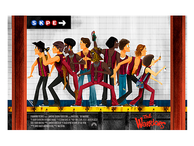 THE WARRIORS character design fanart illustration ilustración jhonny núñez movie poster retro the warriors