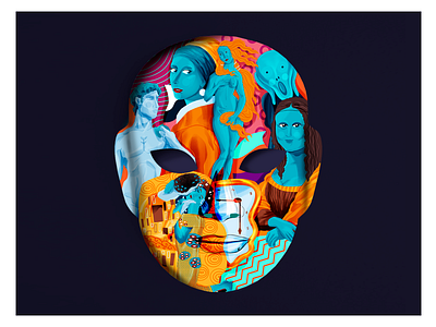 MASCARA art arte illustration ilustración jhonny núñez mascara mask