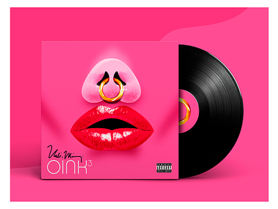 OINK3​ album graphic design illustration ilustración jhonny núñez lp music nicky minaj vynil