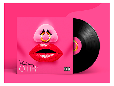 OINK3​ album graphic design illustration ilustración jhonny núñez lp music nicky minaj vynil