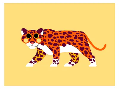 JAGUAR animal character design flat illustration ilustración jaguar jhonny núñez vector