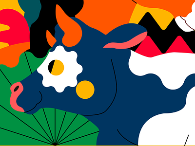 APP ICON 1 animal colombian illustrator cow flat flat illustration illustration illustration studio ilustración jhonny núñez vaca vector