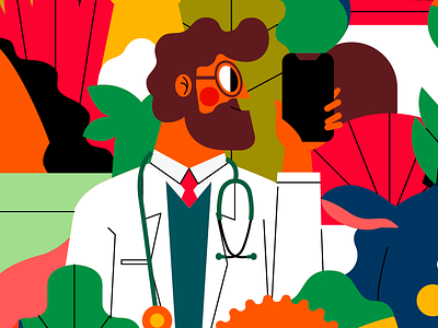 VETSMART app brazil colombian illustrator color palette doctor flat illustration ilustración jhonny núñez medicine vector