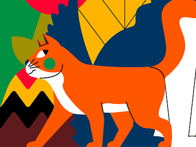 ICON APP animal cat colombian color palette flat gato illustration ilustración jhonny núñez vector