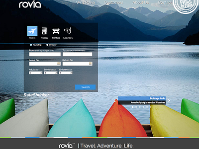 Travel Corporate and Booking Site clean imagery travel