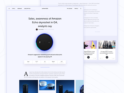 Open article nº2 by Bohdan Kononets for Flatstudio on Dribbble