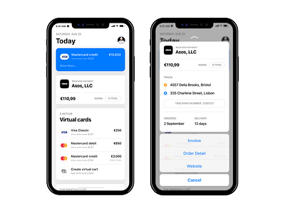 Newbank - Today page, iOS 11 asos bank bitcoins cards ios 11 iphone x newbank payments today