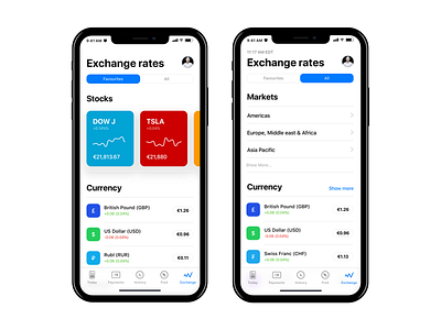 Newbank - Exchange, iOS 11 app bank bank app currency exchange ios 11 iphone x markets new bank