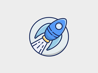Pocket Rocket icon illustration rocket space