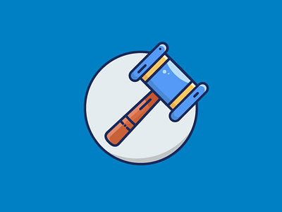 Hammer Time hammer icon illustration