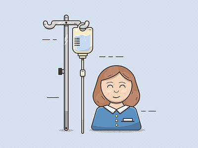 Nursing You Better character drip illustration intravenous nurse