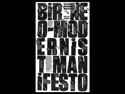 Bir Neo-Modernist Manifesto graphic design manifest poster poster design