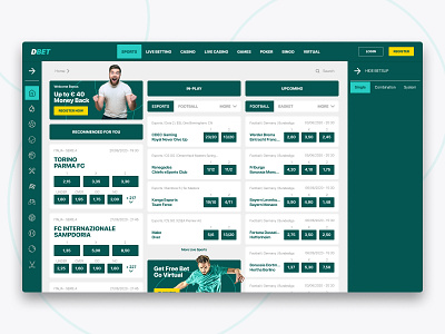 DBet - Betting Sports Web Page bet betting design interaction design interface product design sportpage sports design ui uidesign ux