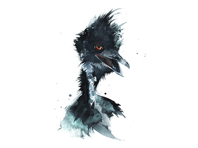Feeling emu? animal art emu handmade illustration nature watercolour