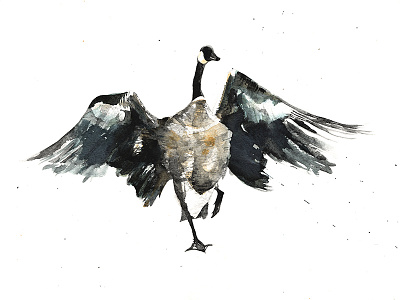 Slippy Goose art doodle expression goose graphite drawing illustration painting sketch slippy watercolour