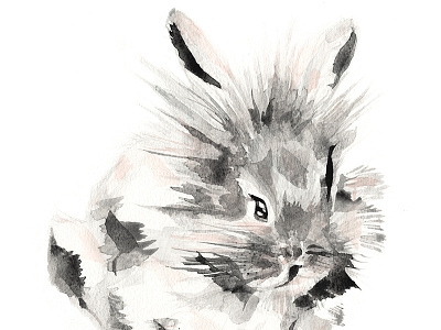 Left-Handed Bunny art artist bunny doodle expression handed handmade illustration left loose sketch watercolour