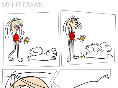 Anybody want a peanut? comic dog doodle draw life peanut scribble shihtzu sketch