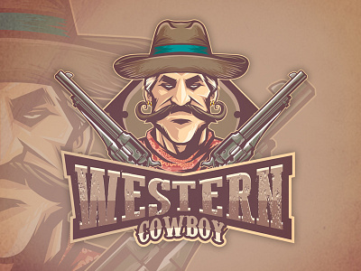 Cowboy1 cowboy logo mascot pistols sport