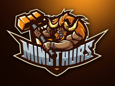 Minotaurs gaming team esport gaming logo mascot minotaur sport vector