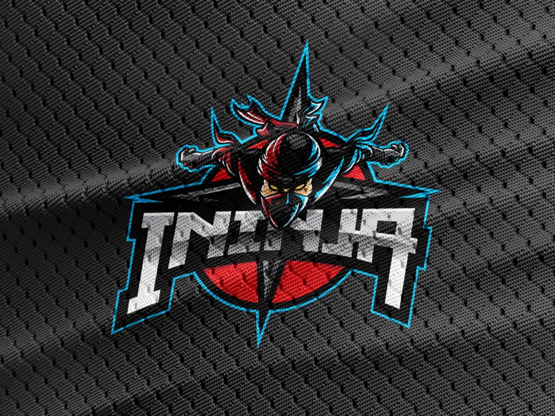 Ininja design gaming sport esport mascot logo vector ninja