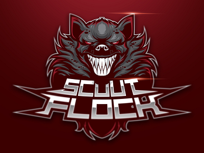 Scout Flock esport logo design esport hyena logo mascot sport