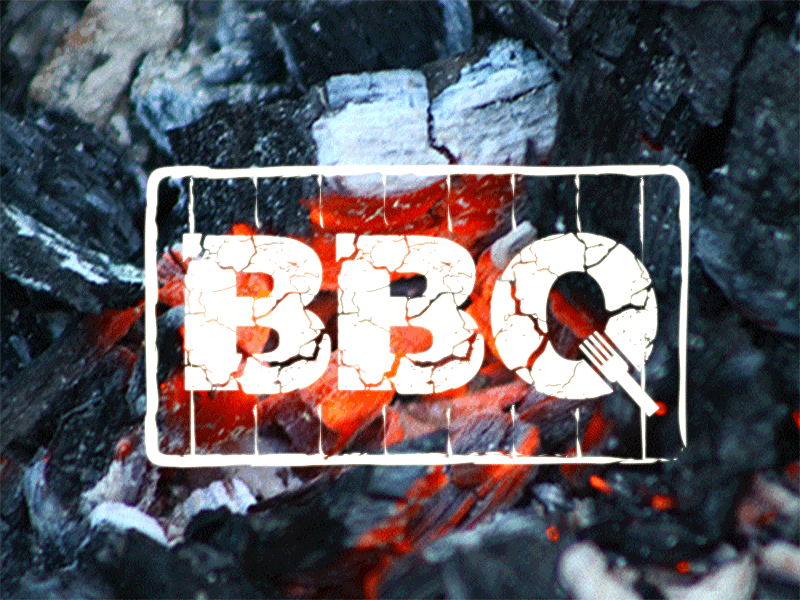 BBQ restaurant logo identity visual