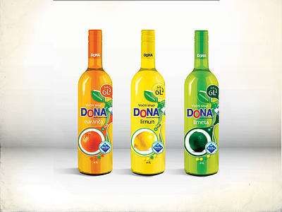 Dona Bottle Visualisations graphic design label