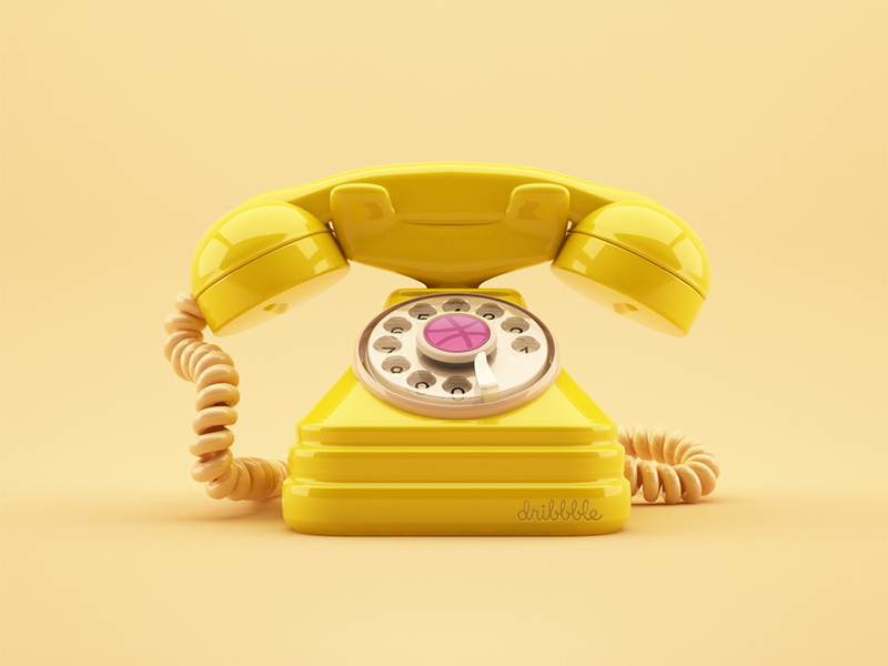 telephone icon Dribbble by annmeiyu on Dribbble