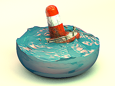 Buoy in the waves