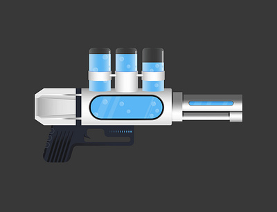 Futuristic sci-fi weapon asset biological weapon concept design future game game asset game element graphicdesign gun learning minimalist science fiction simple weapon