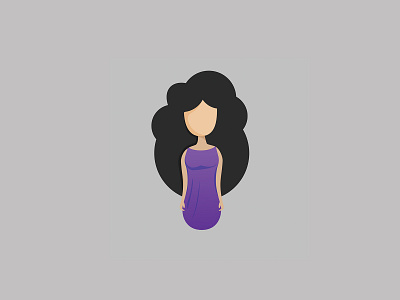 Simple Minimalist Character Design of a girl!