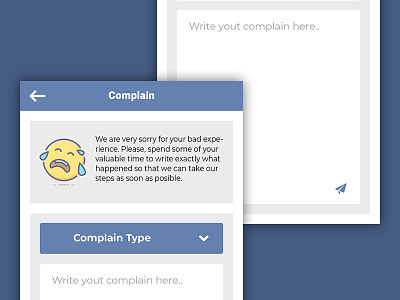 Do you have any complain bdw? android app complain screen learning ui ux