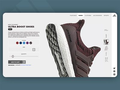 Adidas Web Page Concept adidas concept concept web design learner learning minimalist simple uidesign ux design web webdesign webpage