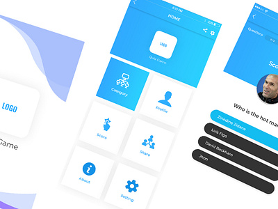 Quiz Mobile App android app branding design design app design art icon ios logo photoshop ui ux