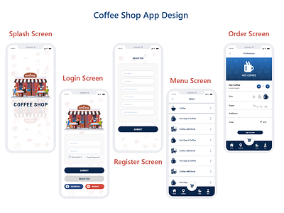 Coffee Mobile Screen Design