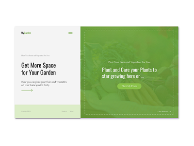 Garden Website Landing Page design garden inkscape landing page ui website