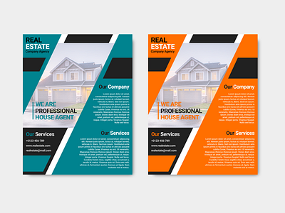 Real Estate Business Flyer and Brochure Vector Design Template