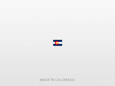 Made in Colorado colorado flag icon mini perspective sans state