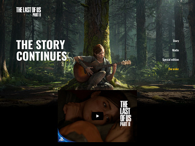 The Last Of Us Part II landing page draft game game of thrones games inspiration landing landingpage last user web webdesign webdesigns