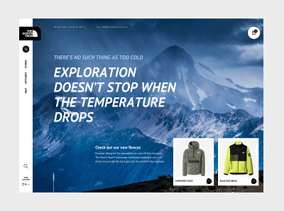 Redesign 'The North Face' better cart category e commerce ecommerce ecommerce shop face fashion hamburger home inspiration menu north product redesign search sidebar web webdesign webshop
