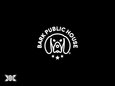 Bark Public House Logo. dog logo logo design logotype