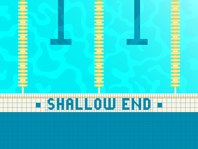 Shallow End colour dive hotel illustration illustrator light pool reflection shadow shallow end summer swimming texture tiles type vector water