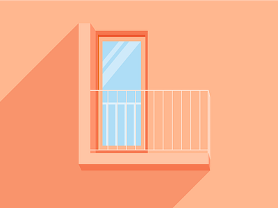 36 Days of Type - L 36days l 36daysoftype architecture balcony building colour illustration shadow type vector window