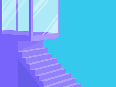 36 Days of Type - R 36days r 36daysoftype architecture building colour illustration shadow stairs type vector window